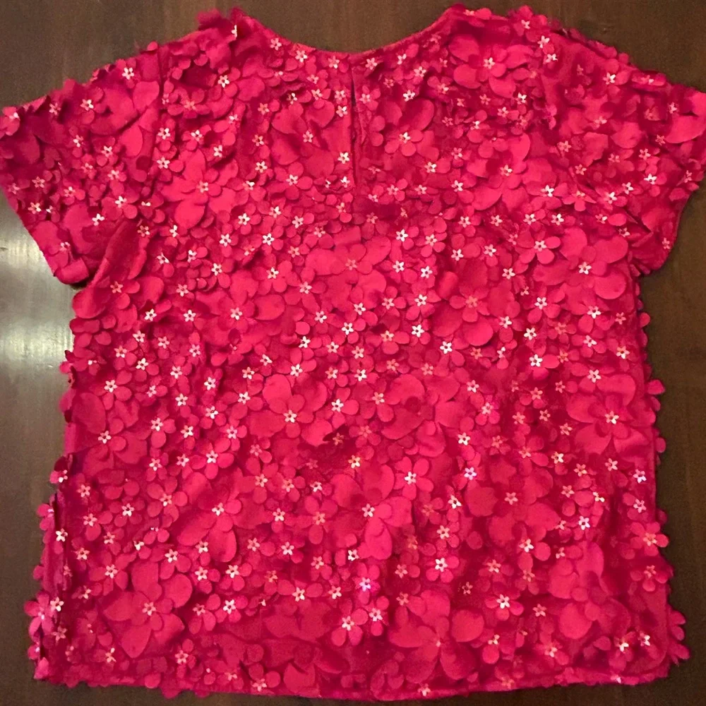 Varun Bahl Red Flower Top - Picture 10 of 12
